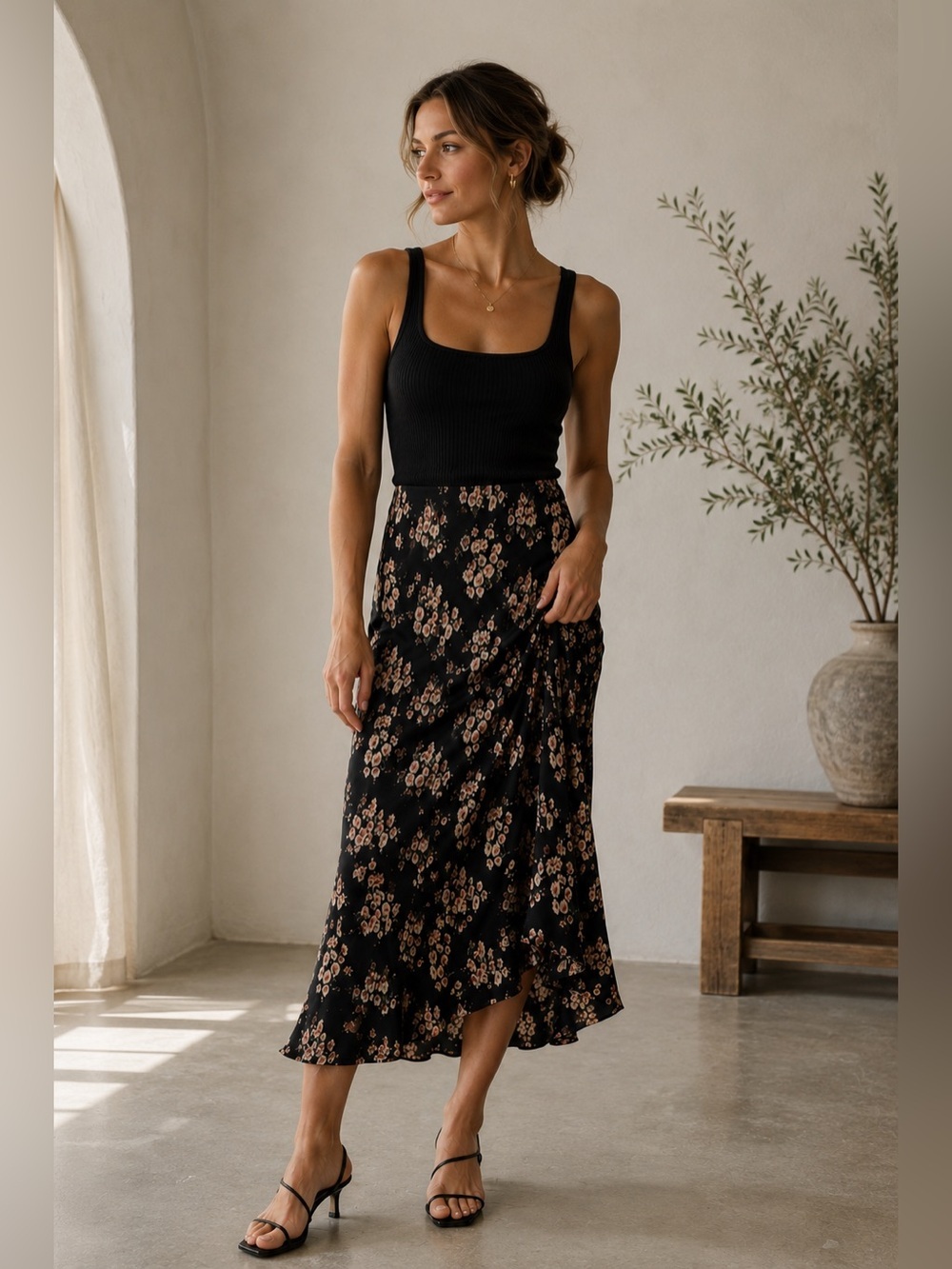 Vintage 100% Silk Jones New York Slip Skirt